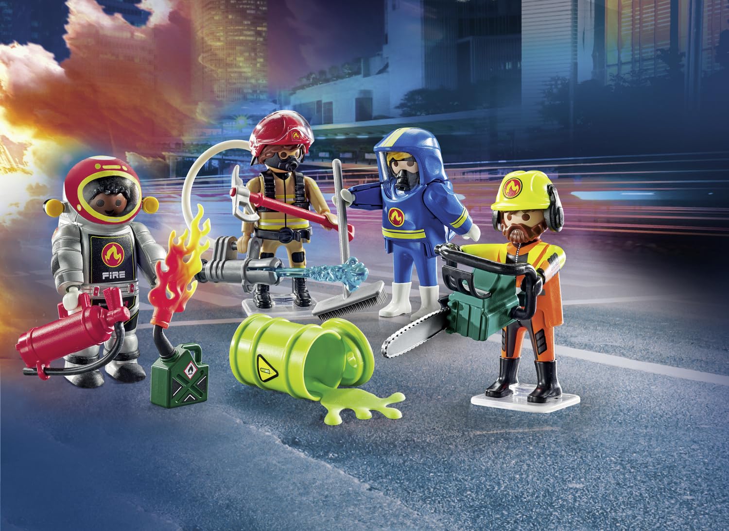 PLAYMOBIL My Figures 71468 — Set de 4 Figurines Pompiers – Image 2