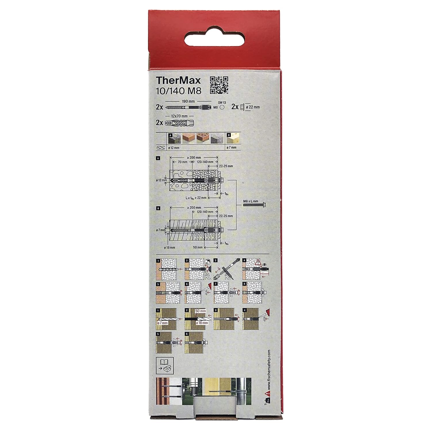 FISCHER TherMax 10/140 M8 — Fixation pour ITE x2 – Image 2