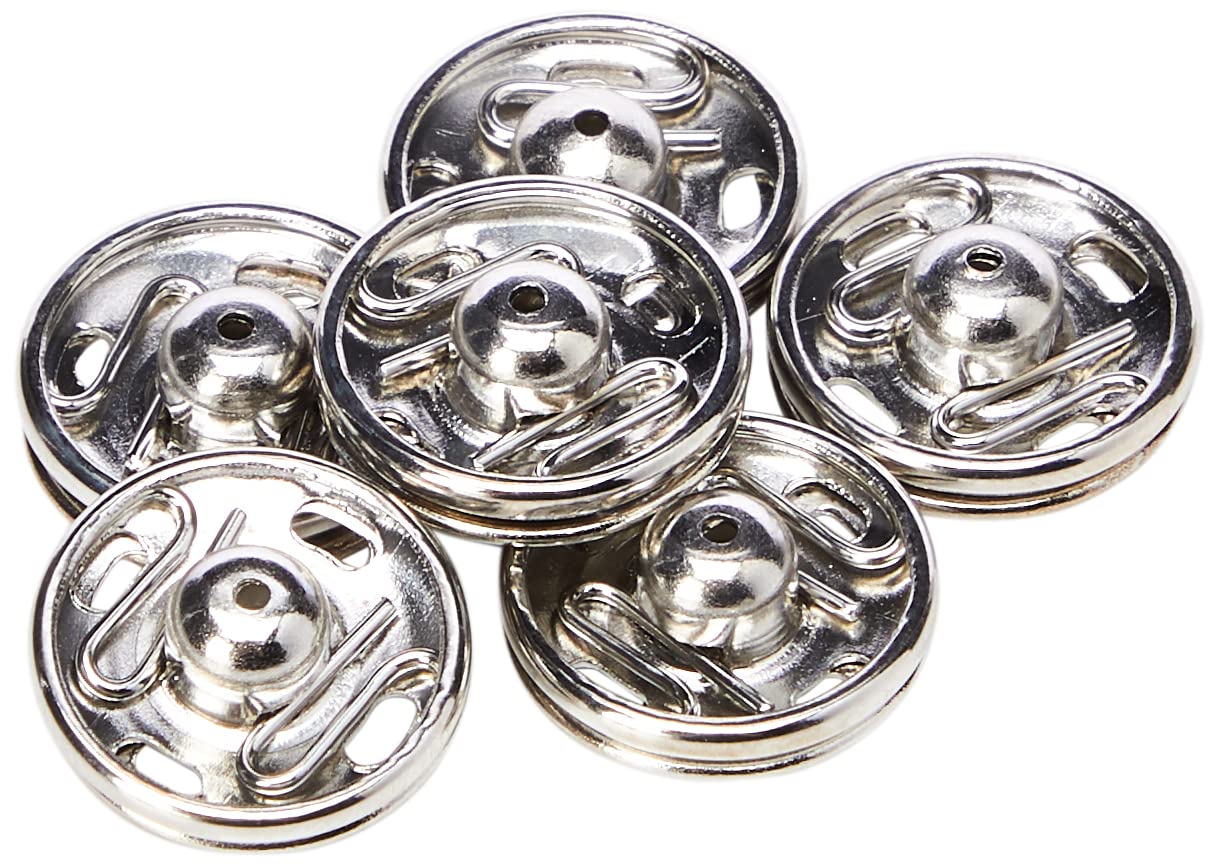 PRYM — Boutons-pression à coudre argentés 15 mm – Image 2