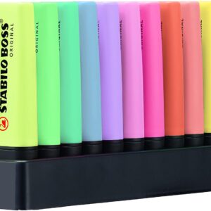 STABILO BOSS ORIGINAL — Set de 10 surligneurs pastel