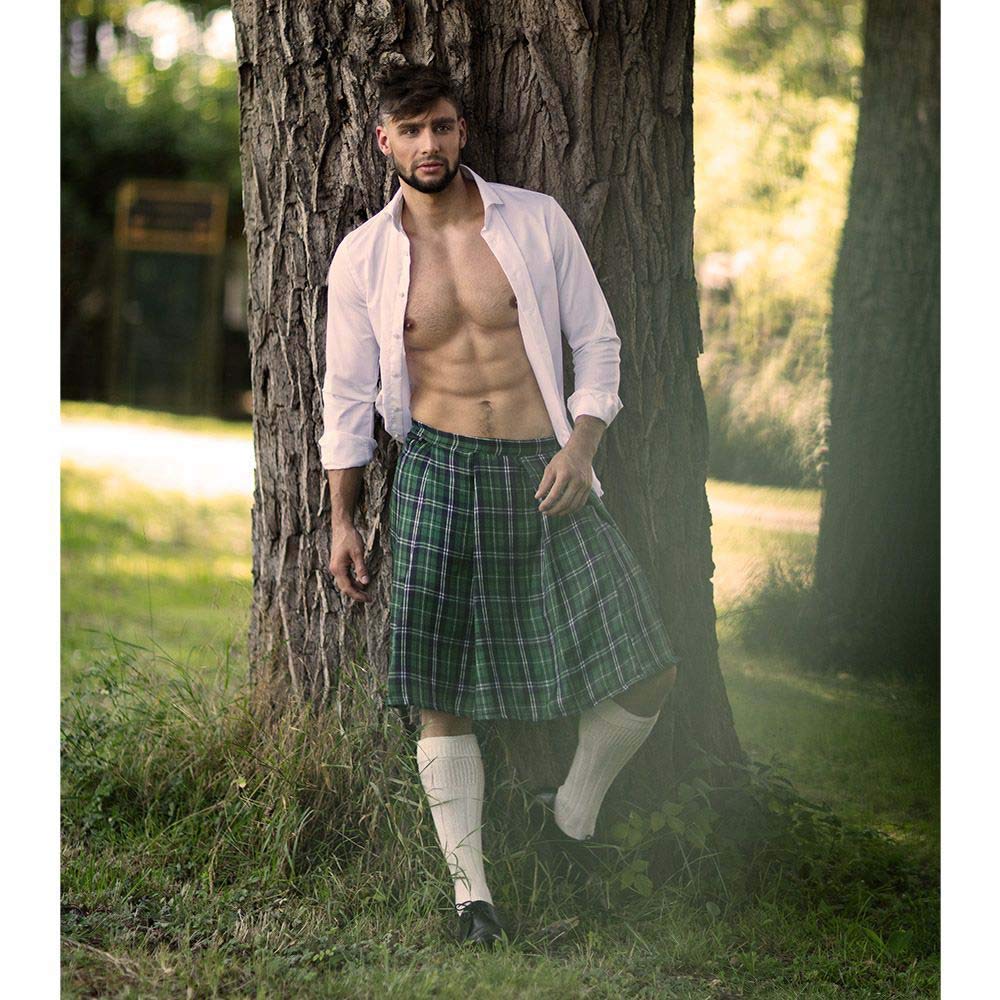 BOLAND Mr Tartan — Kilt écossais vert taille unique – Image 3