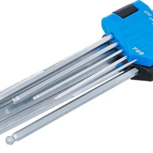 BGS 799 | Jeu de clés allen | en pouces | six pans intérieurs/six pans intérieurs à tête sphérique| 1/16" - 3/8" | 9 pièces