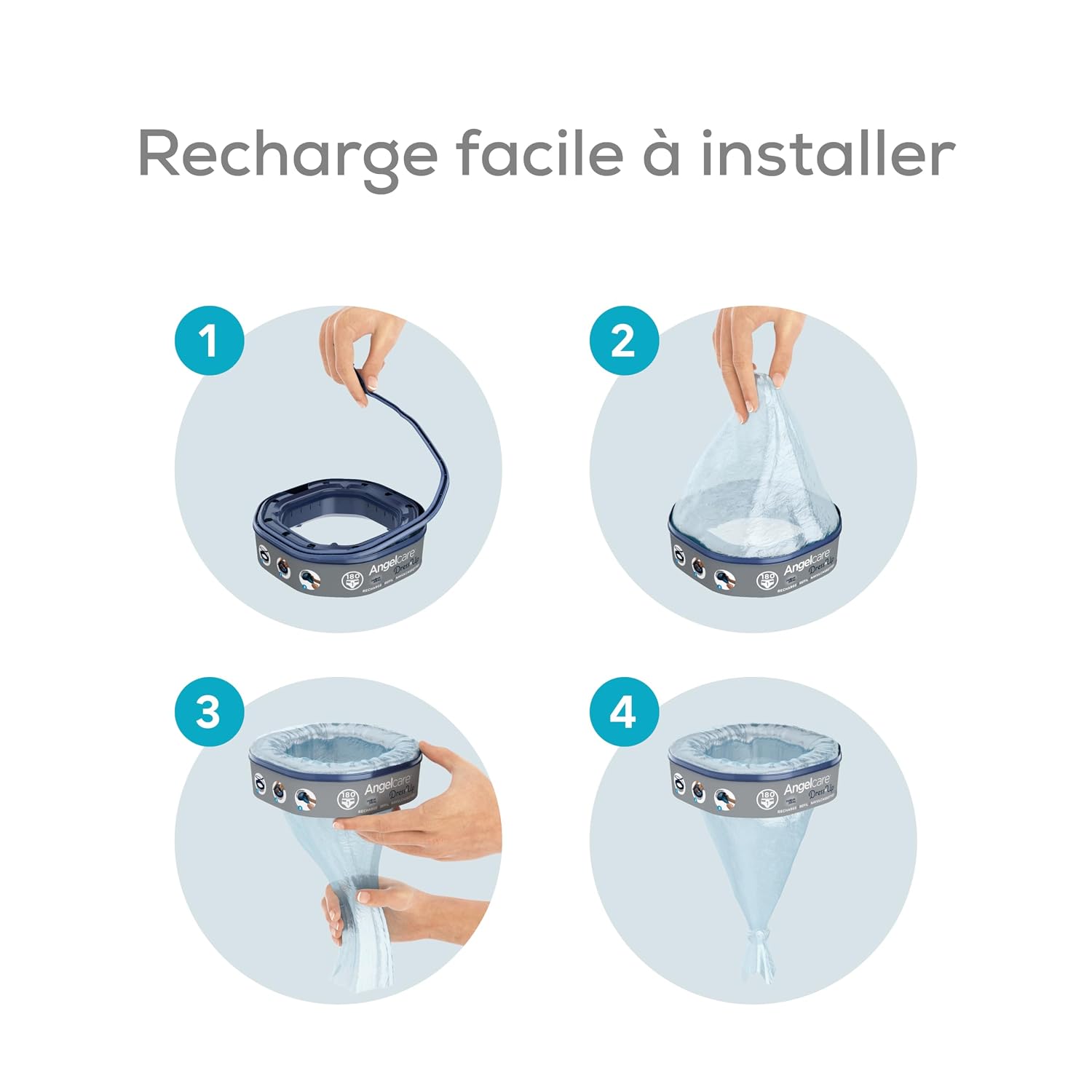 ANGELCARE Dress Up — 3 Recharges octogonales anti-odeur – Image 3