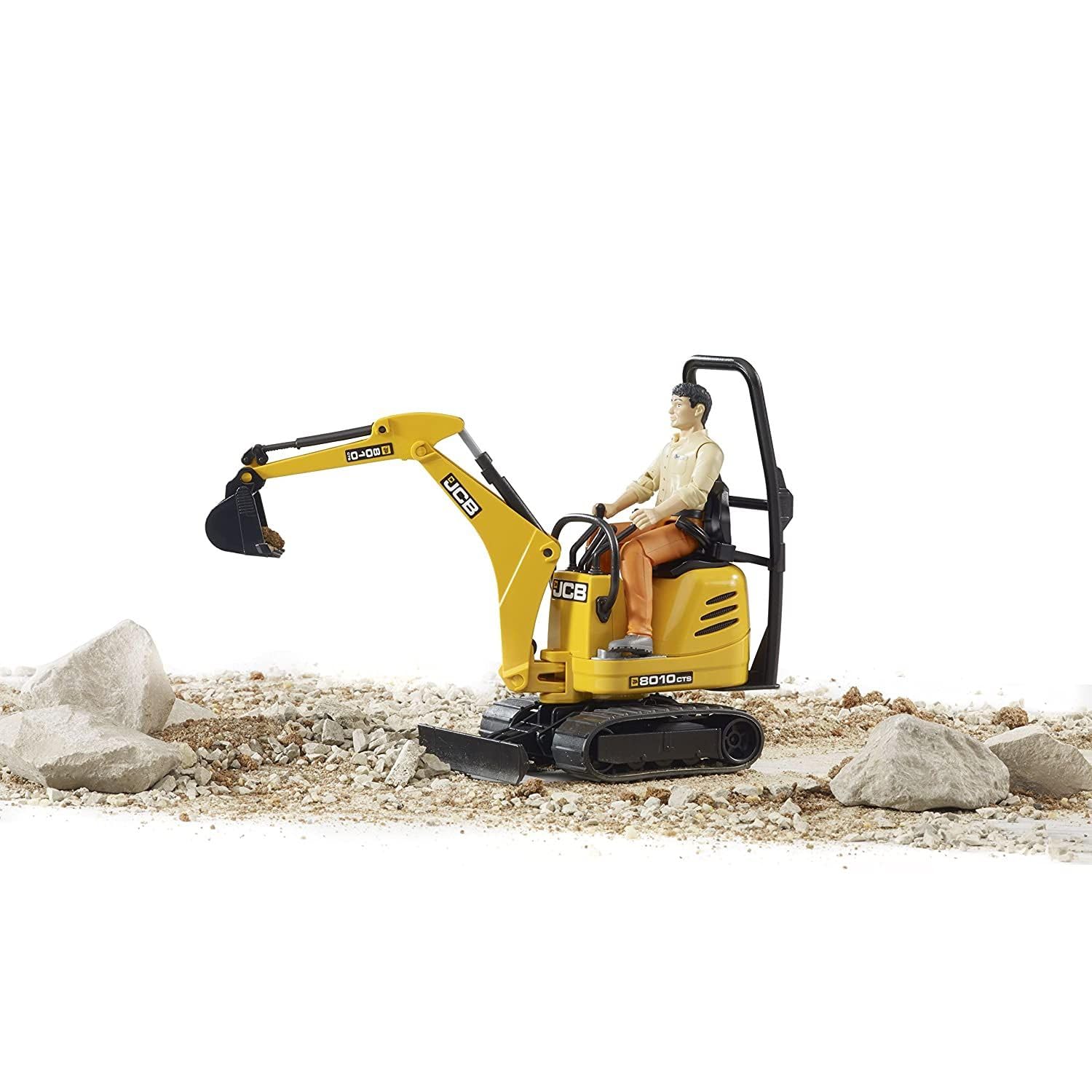 BRUDER JCB 8010 Cts — Micropelle avec ouvrier 1:16 – Image 3