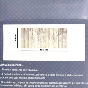 Alternative view of RÉTRO — Sticker mural tête de lit effet bois