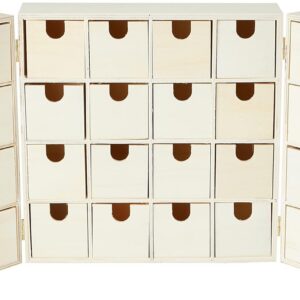 Artemio 14002225 Calendrier de l'Avent à Décorer Triptique Bois 55 x 6,5 x 28 cm