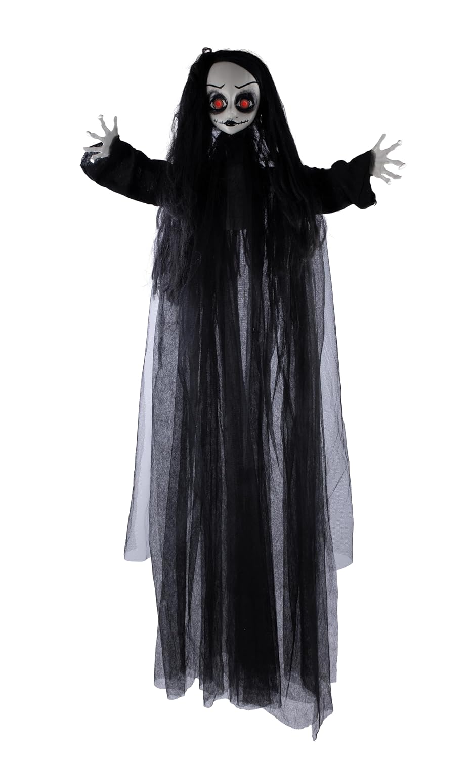 P'TIT Clown - 22228 - Poupée possédée à Suspendre - animé, sonore, Lumineux - 120 cm - Fonctionne avec 3 Piles AA (Non incluses)