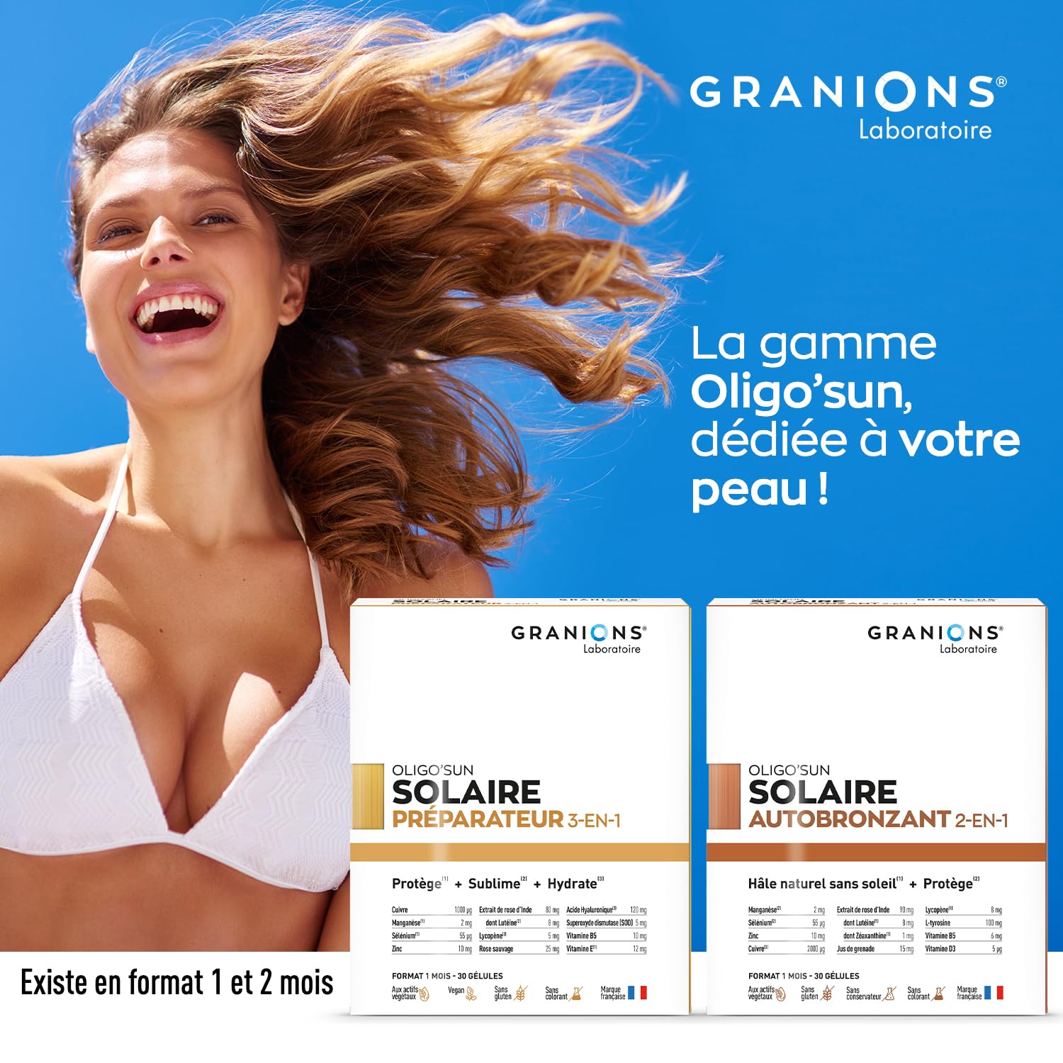 GRANIONS Oligo'Sun — Préparateur solaire 3-en-1 60 gélules – Image 4