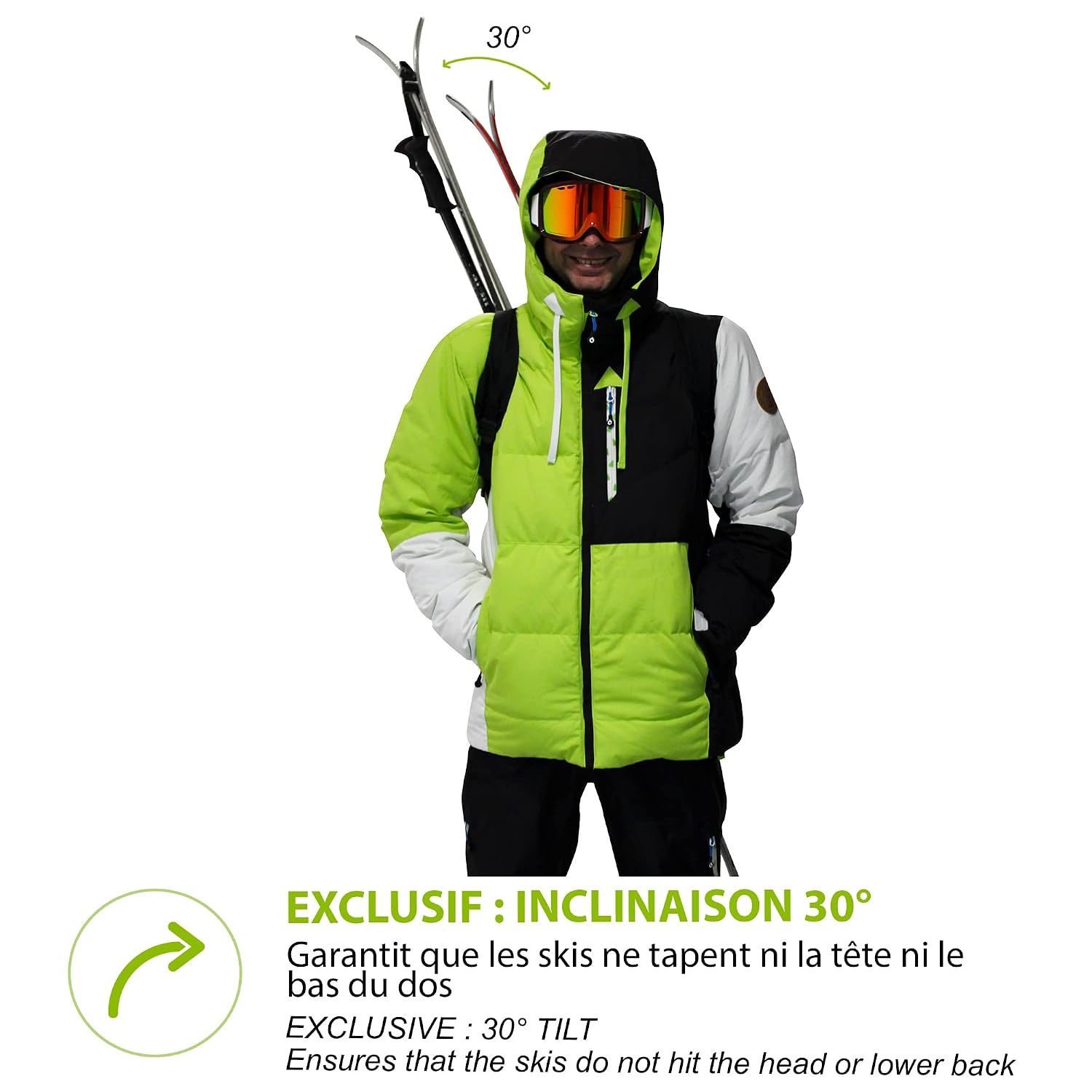 WANTALIS Skiback Double — Porte-skis adulte + enfant noir – Image 4