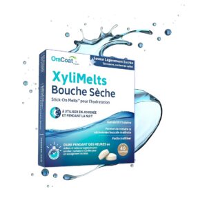 Xylimelts : Bouche Sèche 40 Pastilles Adhérentes Goût Légèrement Sucré| Soulage la Sécheresse Buccale Jour & Nuit| Action Jusqu’à 8h| Sans Sucre, au Xylitol| Discret & Naturel| Testé Cliniquement