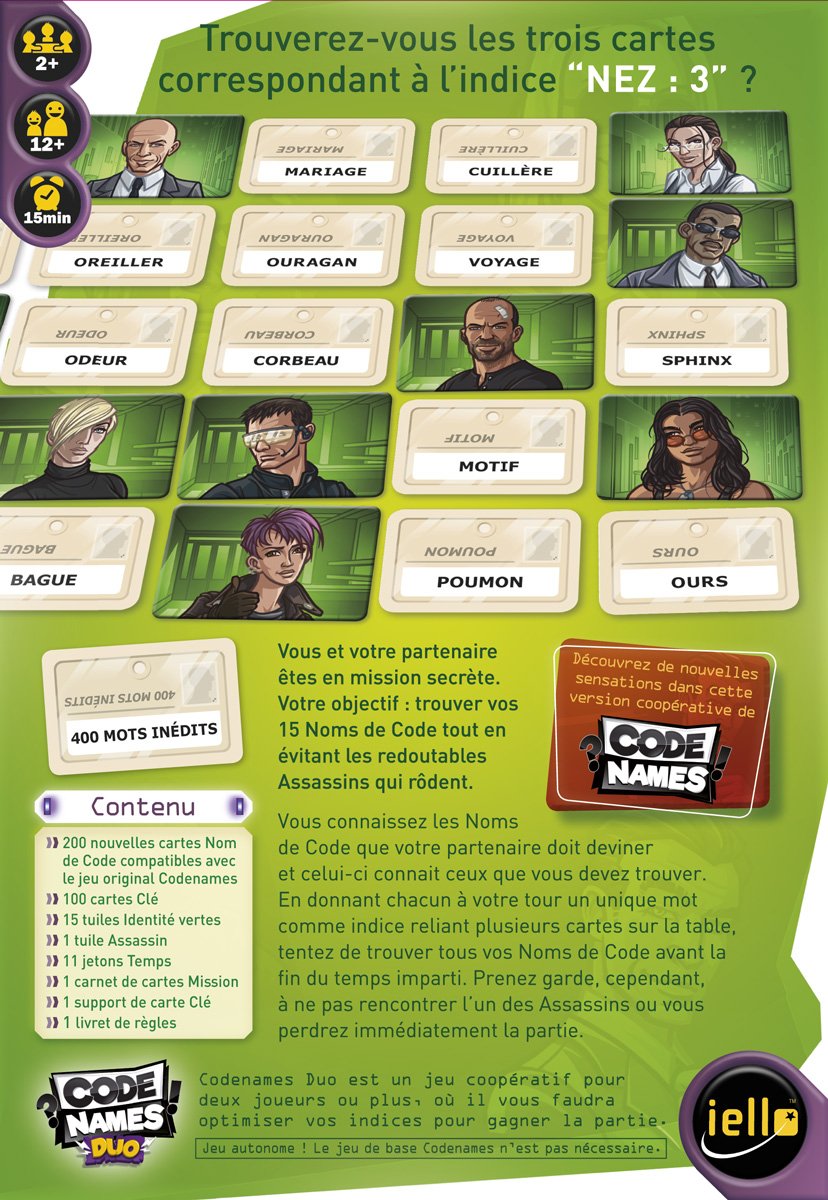 IELLO Codenames Duo — Jeu de Mots Coopératif 2 Joueurs – Image 2
