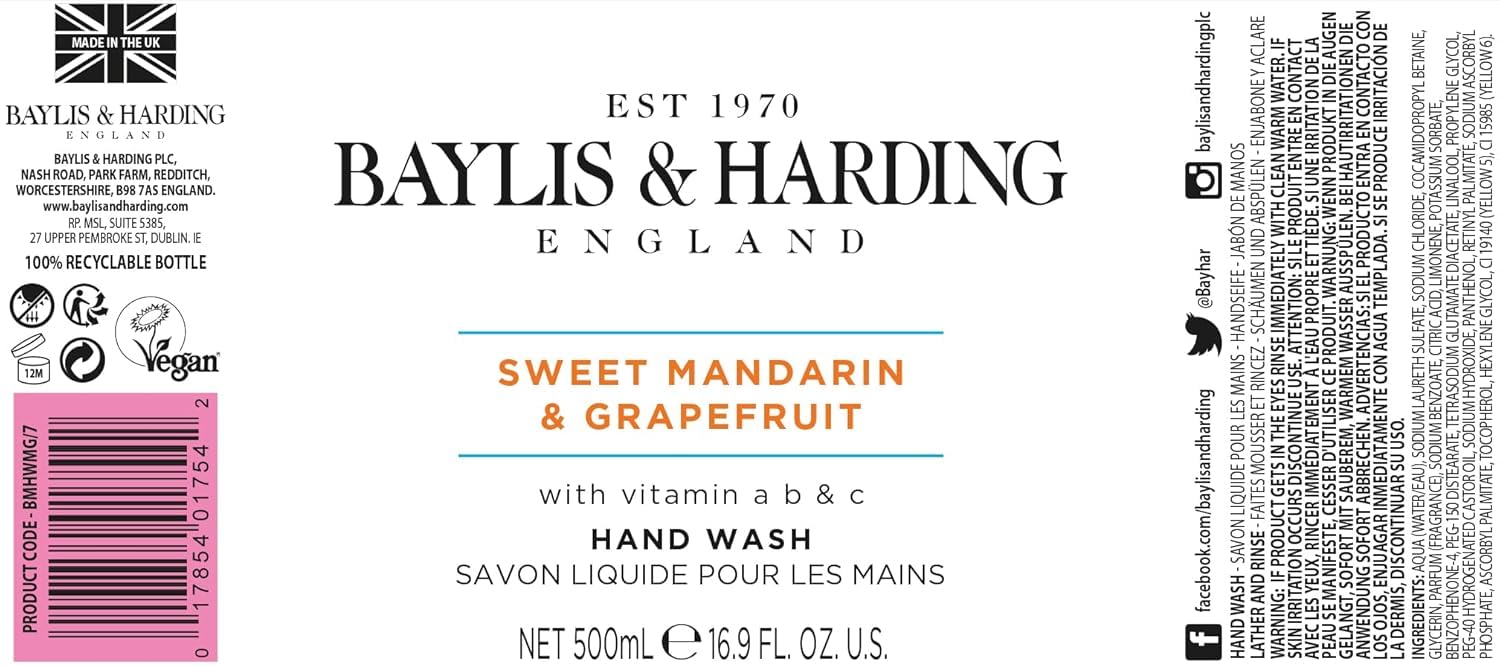 BAYLIS & HARDING Mosaïque — Savon Liquide 500 ml – Image 4