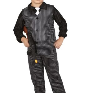 P'TIT CLOWN - Costume Gangtser Enfant - Déguisement Parfait pour Carnaval, Fêtes Costumées et Évènements à Thème (7-9 ans)
