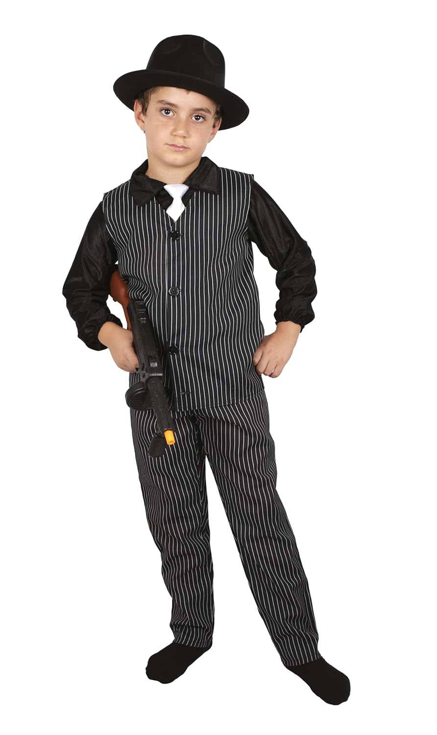 P'TIT CLOWN - Costume Gangtser Enfant - Déguisement Parfait pour Carnaval, Fêtes Costumées et Évènements à Thème (7-9 ans)