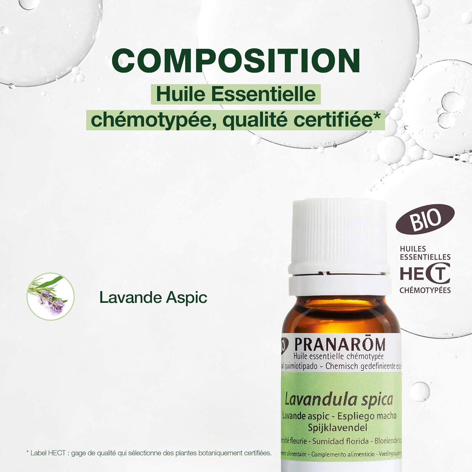 PRANARÔM — Huile essentielle de lavande aspic bio 10 ml – Image 2