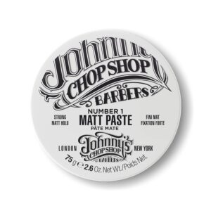 Johnny's Chop Shop - Pâte mate N°1 dans une boîte en étain, forte adhérence, finition naturelle (75 g)
