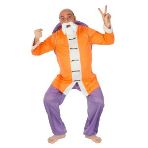 Chaks - Costume Muten Roshi pour homme, tenue officielle Dragon Ball, ensemble anime 4 pièces pour carnaval et Halloween