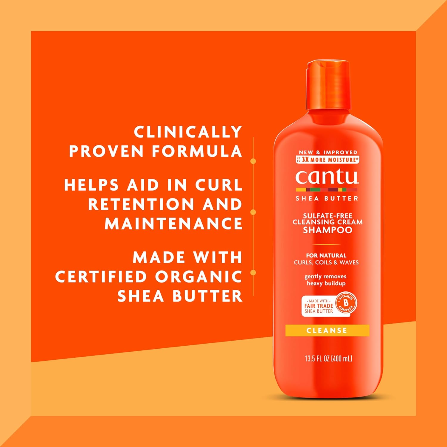 CANTU Shea Butter — Shampooing Crème Nettoyant 400ml – Image 2