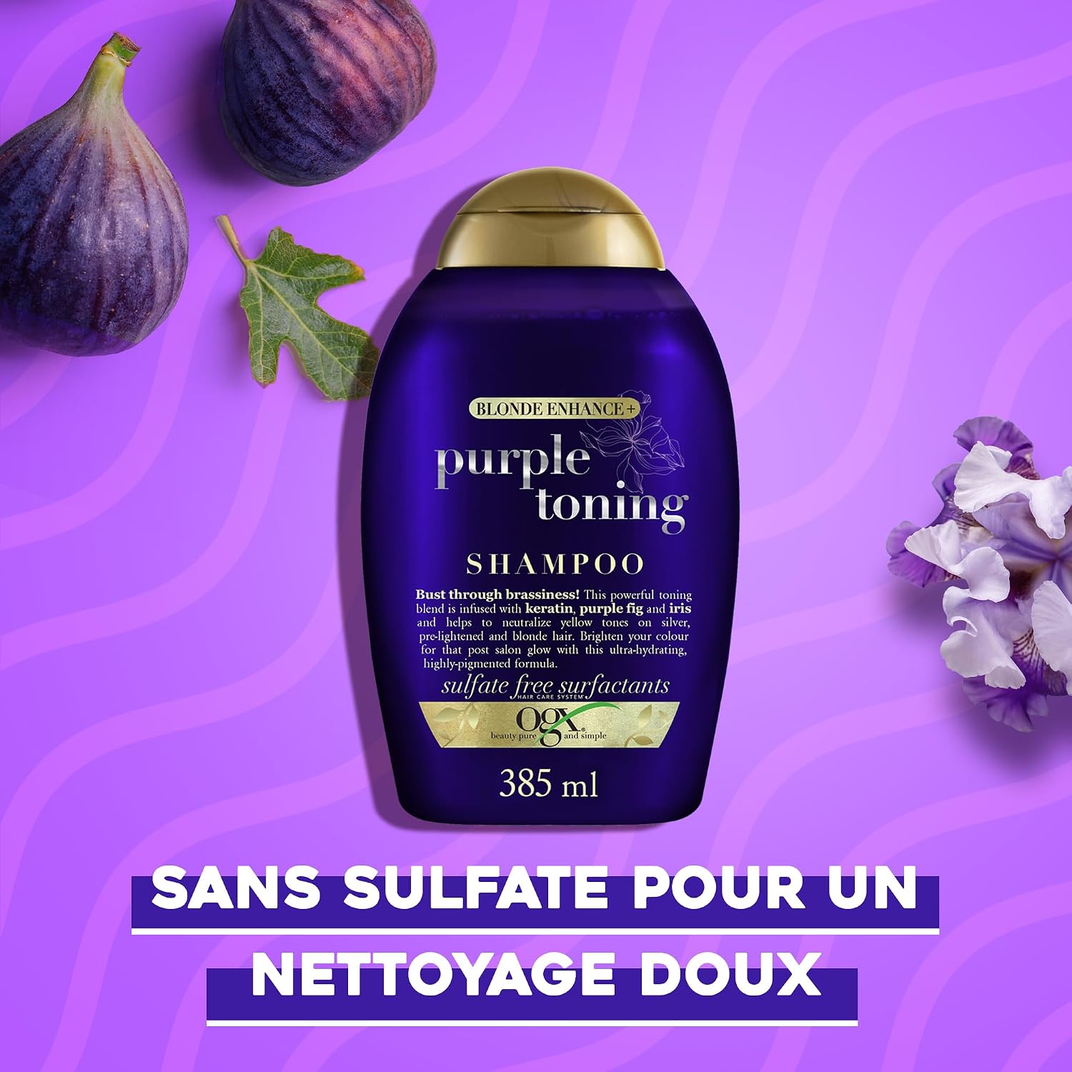 OGX — Shampooing Purple Toning 385 ml cheveux blonds – Image 6