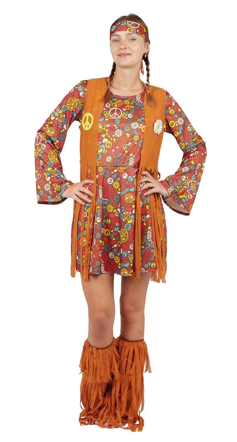 P’TIT CLOWN — Déguisement Hippie Femme Taille L/XL – Image 3