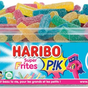 HARIBO - Super Frites PIK - Bonbons Piquants - Sans Colorants Artificiels - Boîte De 210 Bonbons Piquants