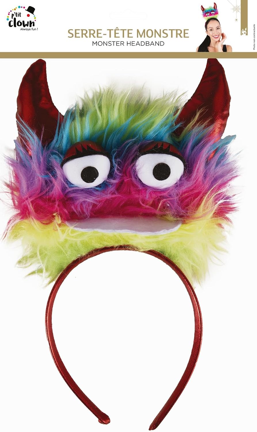 P'TIT CLOWN — Serre-tête Fantaisie Multicolore – Image 3