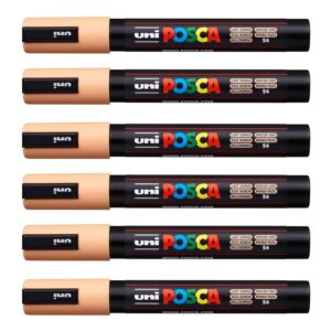 POSCA Uni-Ball PC-5M Lot de 12 balles Orange clair