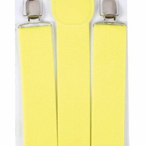 P'tit Clown - 56009 - Bretelles Réglables avec Clips - Taille Unique - Largeur 3.5 cm - Unisexe - Pour Carnaval, Cosplay, Halloween, Fêtes Costumées, Soirées à Thèmes - Jaune Fluo