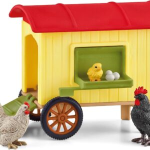 Schleich 42572 Poulailler, dès 3 Ans, Farm World - Coffret, 5 pièces