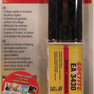 Loctite EA 3430 - colle epoxy, colle forte multi-matériaux et multi-usages - Seringue 24 ml - Couleur transparente