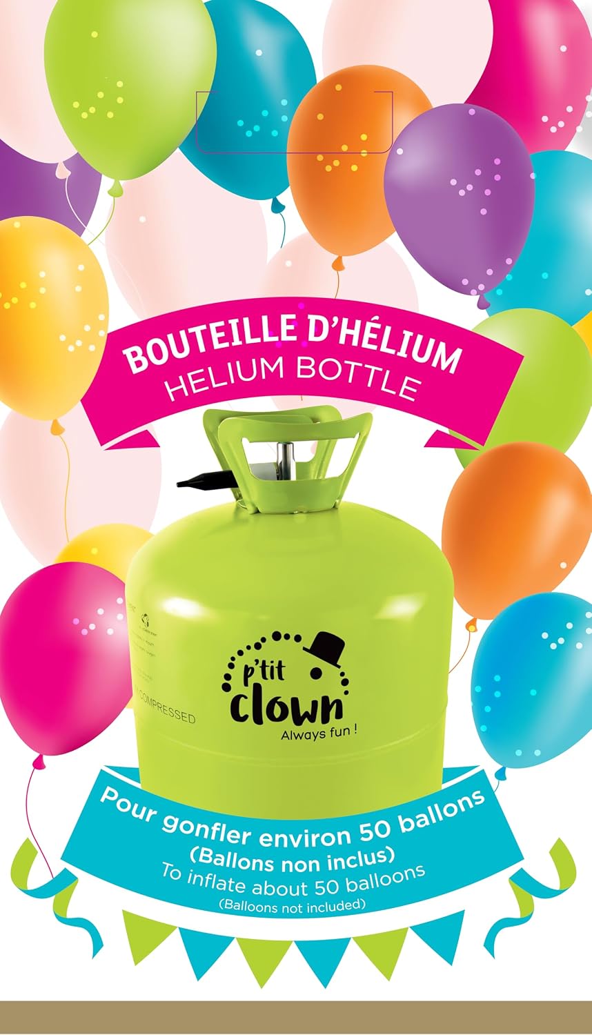 P'TIT CLOWN — Bouteille d’Hélium Jetable pour 50 Ballons – Image 3