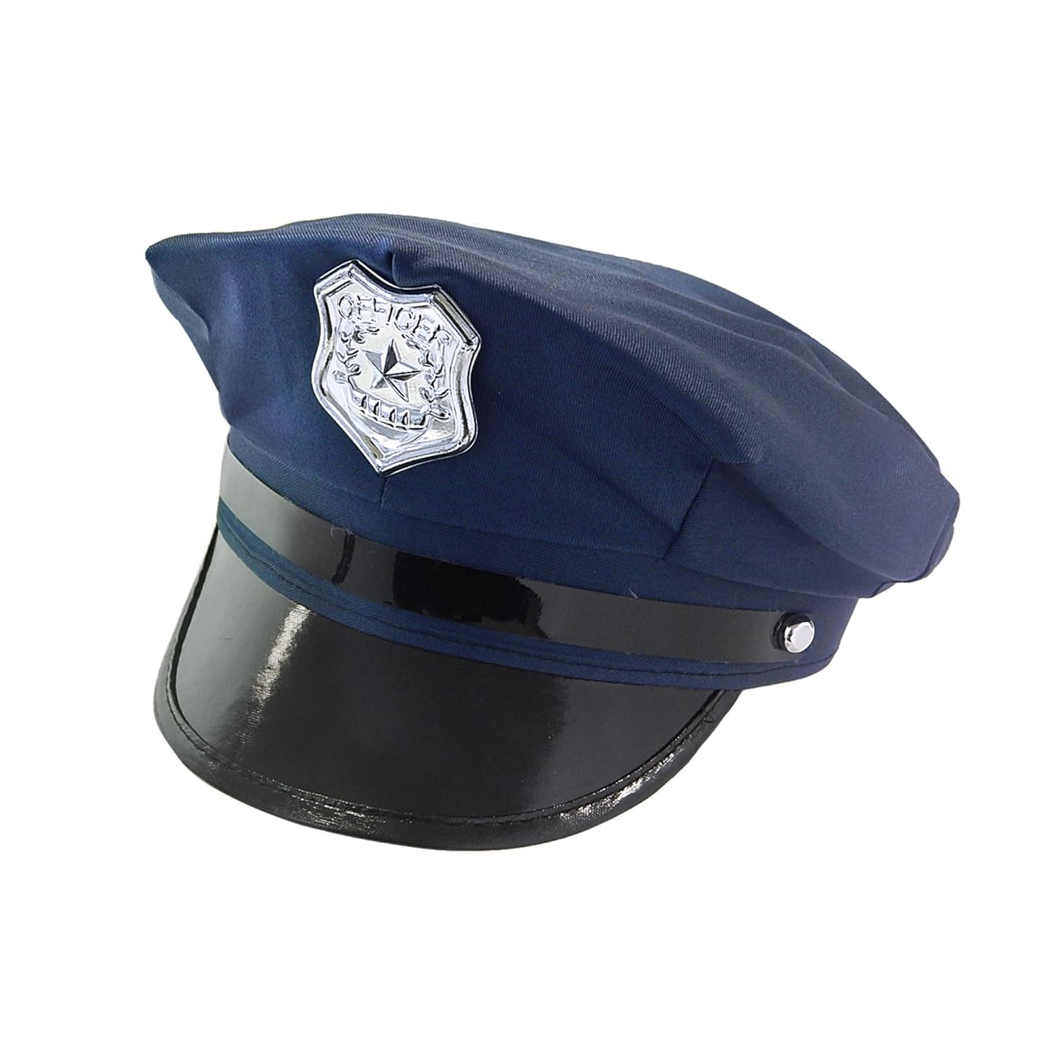 W WIDMANN MILANO Party Fashion - 8427P - Casquette de police, bleue, avec blason de la police, uniforme, carnaval, soirée à thème