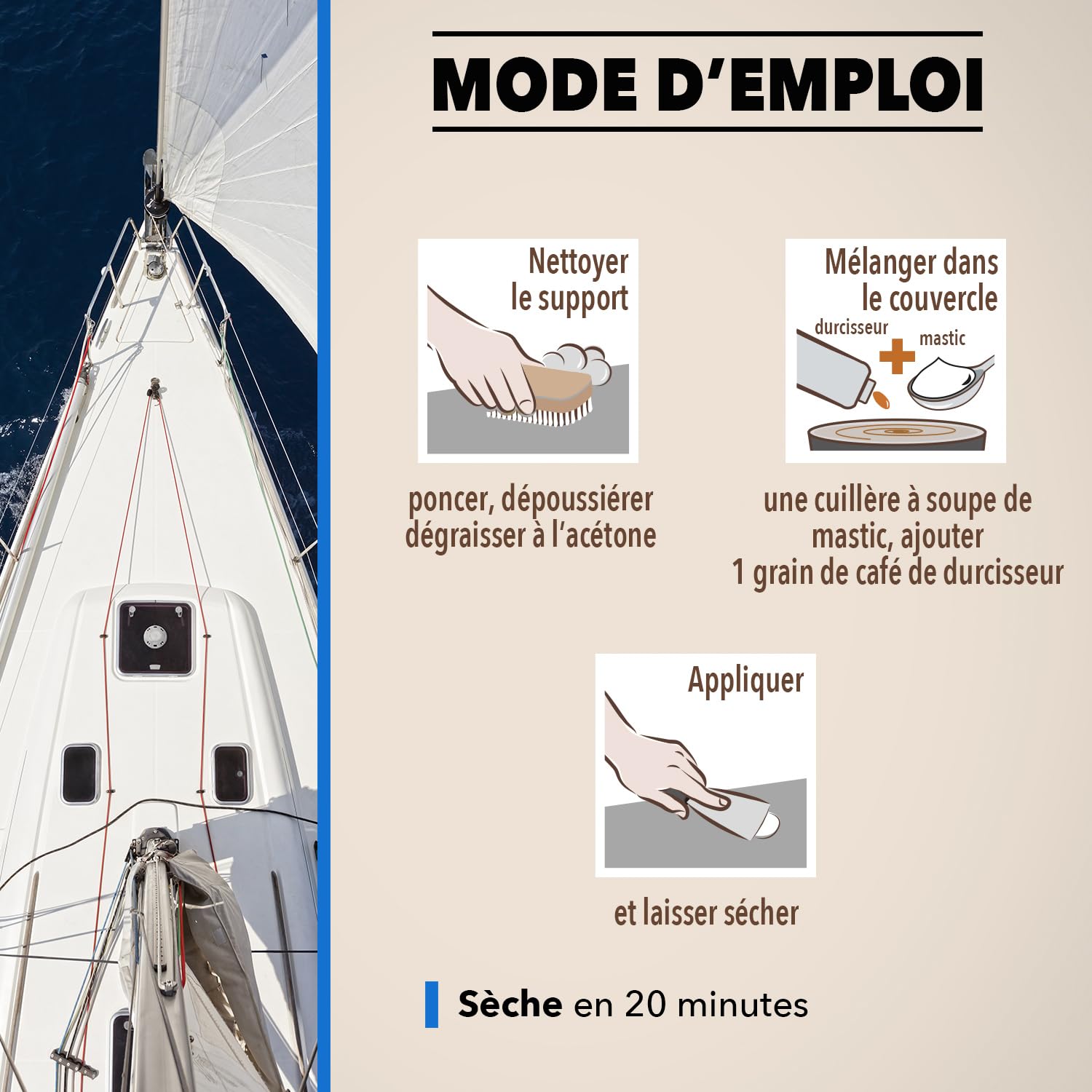 SINTO — Mastic polyester marine blanc – Image 3