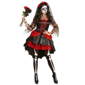 W WIDMANN MILANO Party Fashion - Costume mariée, Dia De Los Muertos, robe, jour des morts, Halloween