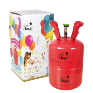P'tit Clown - 25830 - Bouteille Hélium Jetable pour Ballons - Facile à Utiliser - Parfaite pour Décoration Fêtes, Anniversaire, Mariage, Baptême, Bal, Noël, Nouvel An - Pour 30 BALLONS (non inclus)