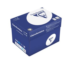 Clairefontaine - Réf. 2618C – 1000 feuilles de papier blanc au format A4 - Clairalfa 160 g/m² – Carton contenant 4 ramettes de 250 feuilles – Couleur : Blanc (171 CIE)
