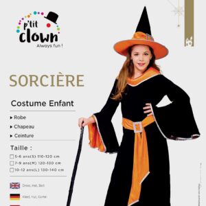 Alternative view of P'TIT CLOWN — Déguisement de Sorcière Fille 7-9 ans