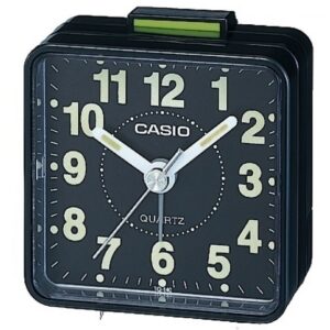 Casio TQ-140-1EF Réveil Quartz Analogique Alarme, Noir 60 x 30 x 60