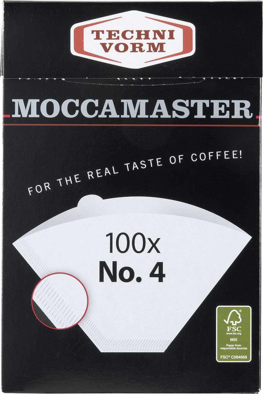 Moccamaster Technivorm Filtre Papier N°4 - Boite de 100 Filtres