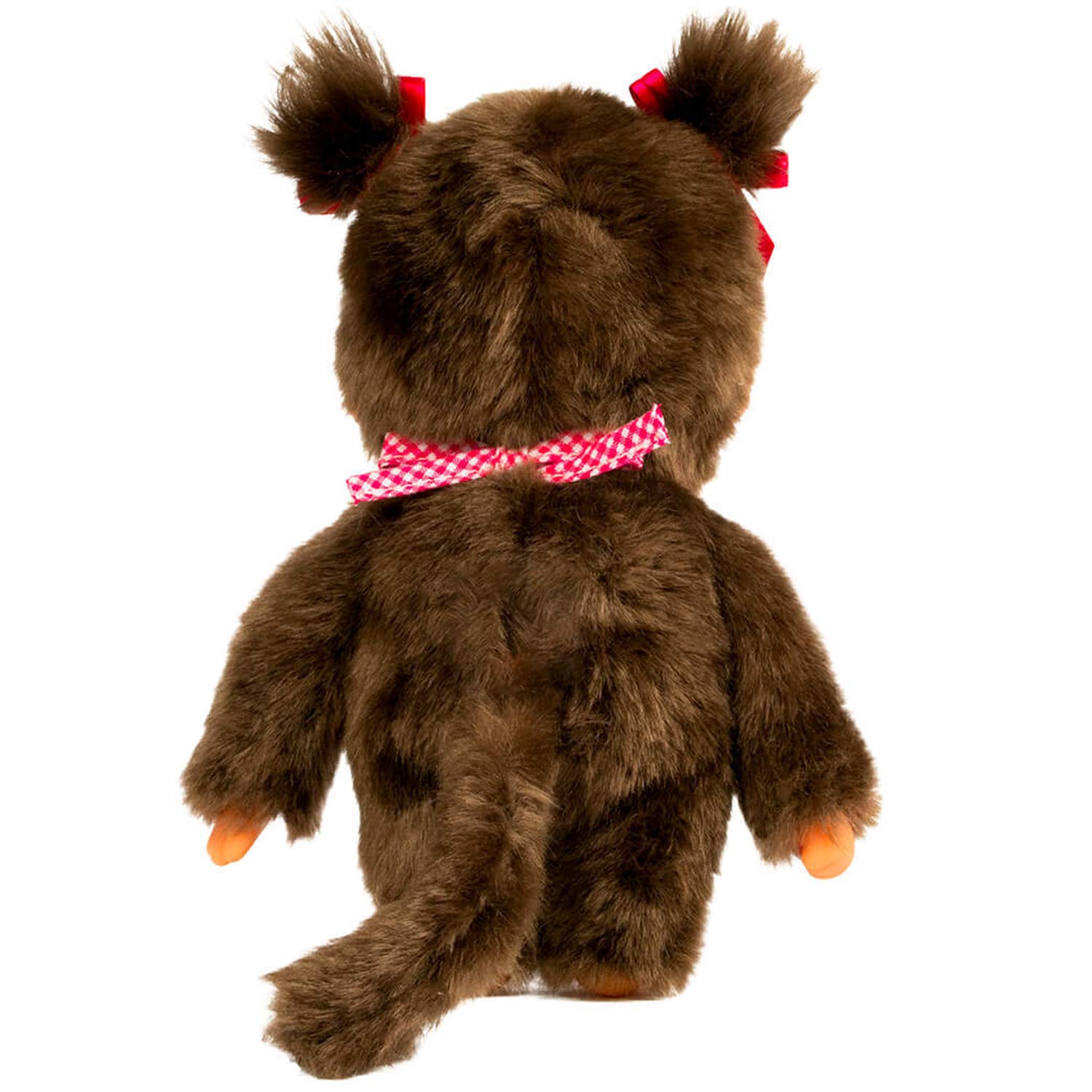 BANDAI Monchhichi — Peluche Fille Bavoir Rose et Blanc 20 cm – Image 3