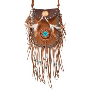 Widmann-01986 sac à bandoulière style cuir indien, Unisex Adult, 01986, Brune, 0-2 ans