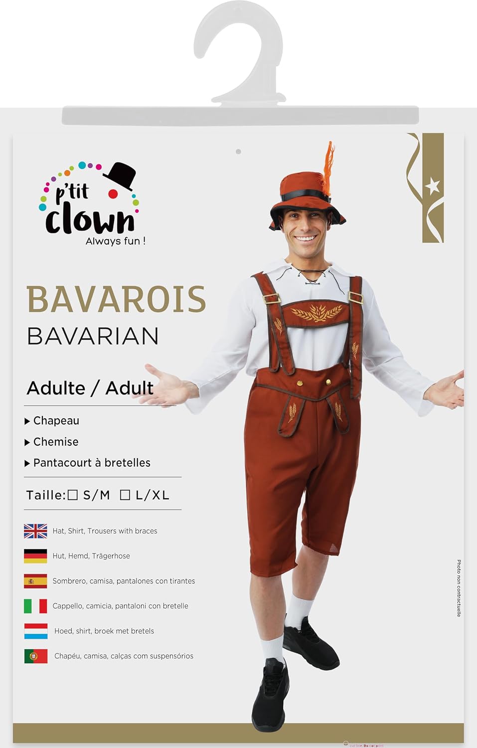 P’TIT CLOWN — Déguisement Oktoberfest Homme Taille S/M – Image 5
