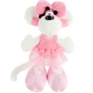 Diddl - Peluche Diddlina en Robe Ballerina 20cm - Peluche Souris Années 90-100% Recyclée - Doudou Mignon Écoresponsable - Idée Cadeau Enfant & Fan Vintage Danse & Classique - Doudou Tutu Rose
