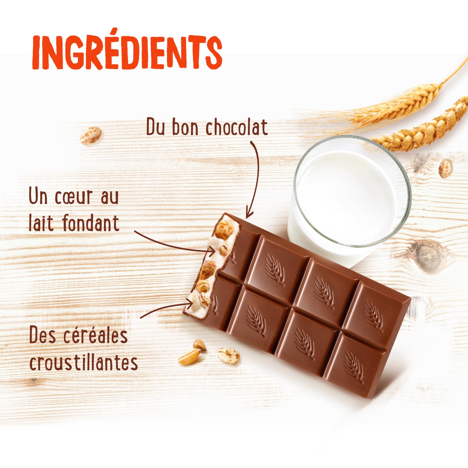 KINDER Country — Barres chocolat au lait et céréales soufflées x40 – Image 3