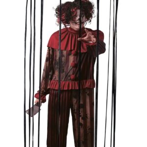 P'tit Clown - 22229 - Cage à Suspendre - 2 m - Parfaite pour Décoration Halloween Effrayante - Idéale pour Maison Hantée, Ambiance Sinistre et Fêtes Terrifiantes