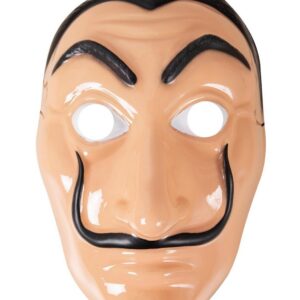 P'TIT CLOWN - 18041 - Masque Braqueur - Adulte - Unisexe - Parfait pour Compléter Déguisement Carnaval, Halloween, Cosplay, Fête Costumée - Plastique