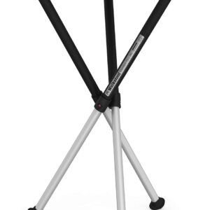 Walkstool - Modèle Comfort - Noir et Gris - Tabouret Pliant 3 Pieds en Aluminium - Hauteur d'Assise 75 cm - Tabouret Pliable - Charge maximale 250 kg - Fabriqué en Suède
