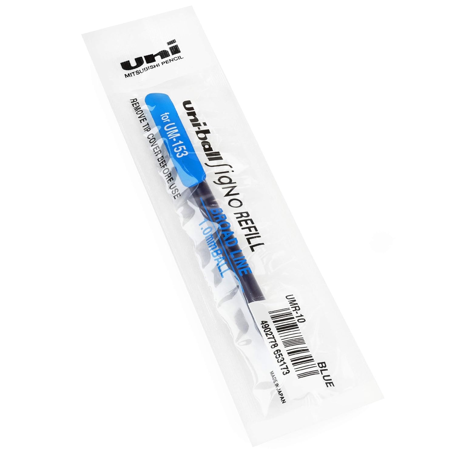 Uni-Ball Signo UM-153 Pen Refills - 1.0mm Nib - Gel Ink - Blue - Pack of 12 Refills – Image 3