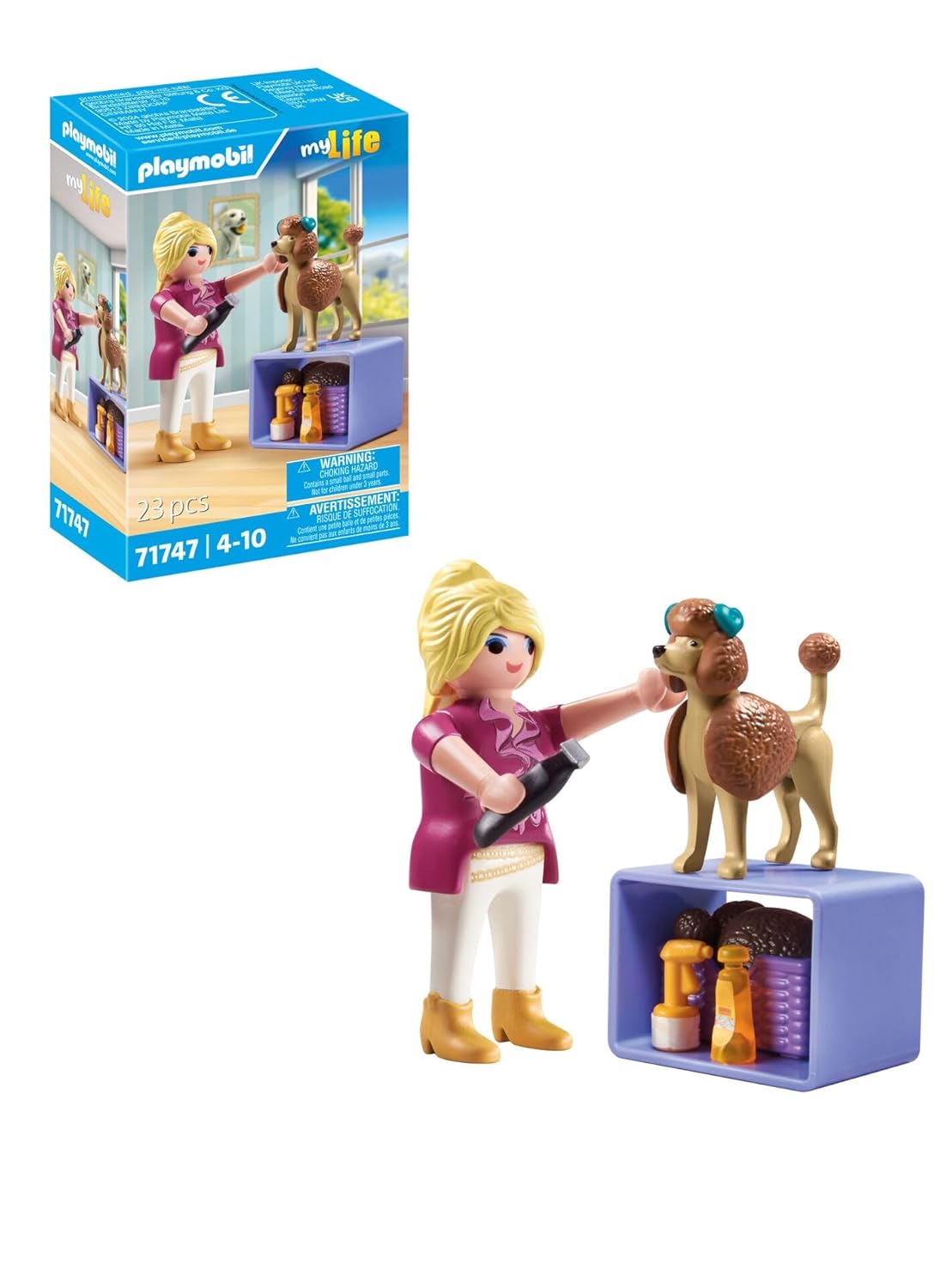 PLAYMOBIL 71747 Toiletteuse avec caniche et accessoires