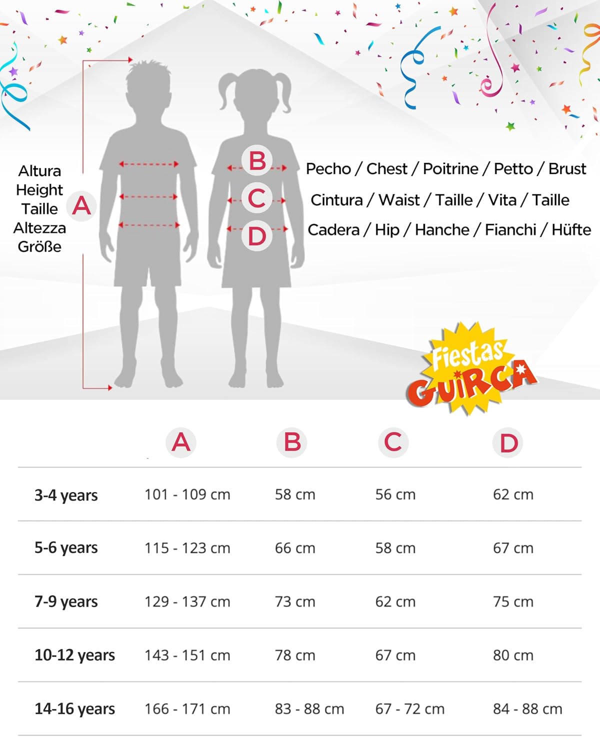 FIESTAS GUIRCA — Costume de Convicto Enfant 7-9 ans Rouge – Image 5